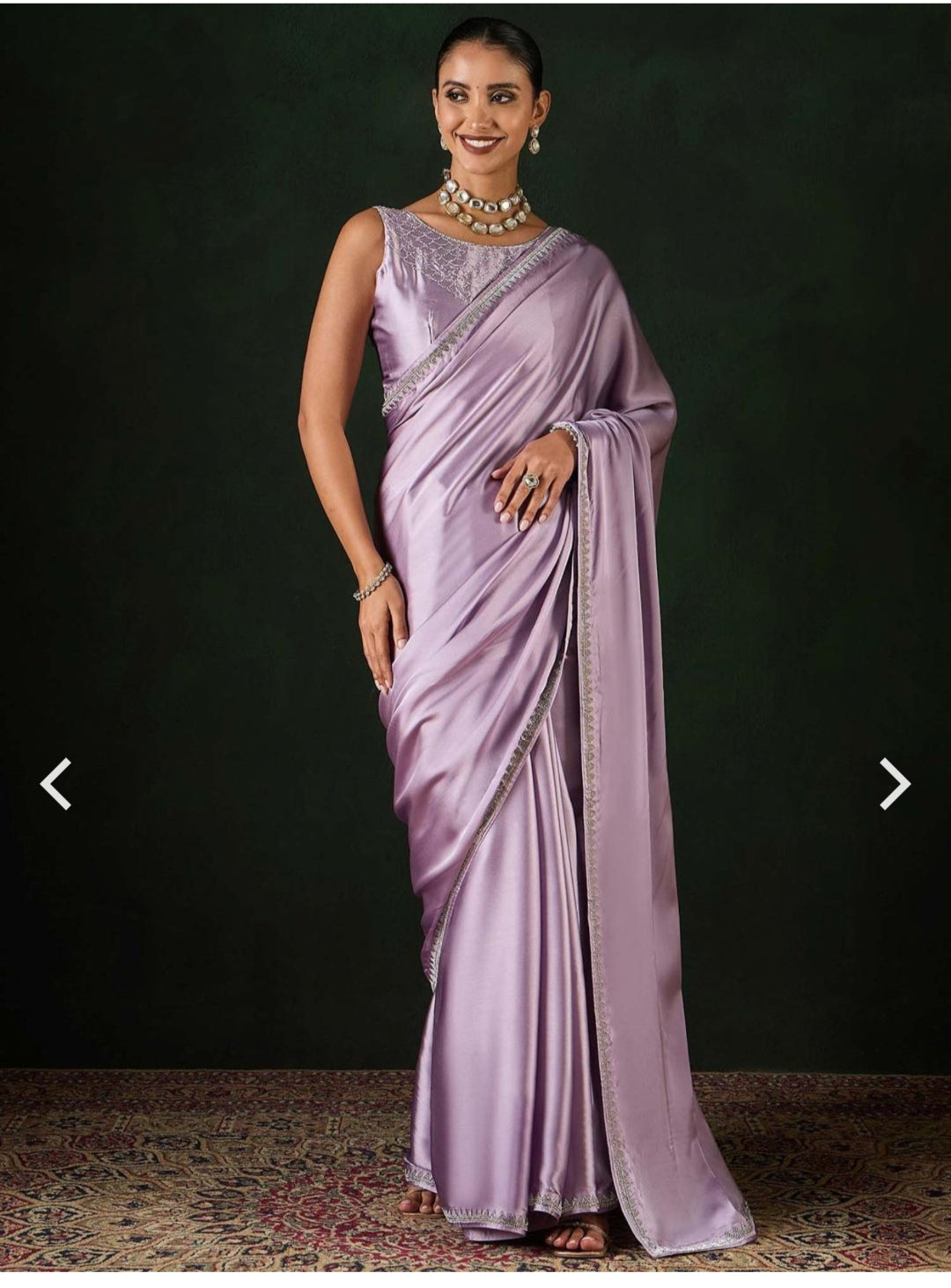 latest Zarkan DAYMON Bollywood Saree work modern look beautiful saree
