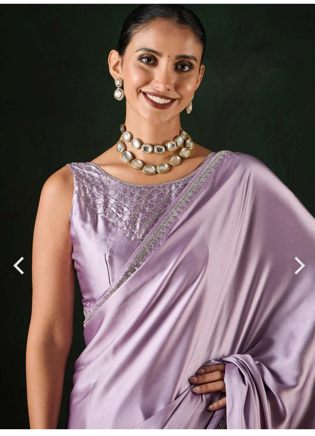 latest Zarkan DAYMON Bollywood Saree work modern look beautiful saree