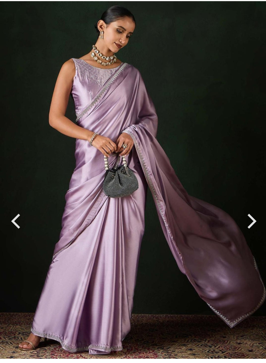 latest Zarkan DAYMON Bollywood Saree work modern look beautiful saree