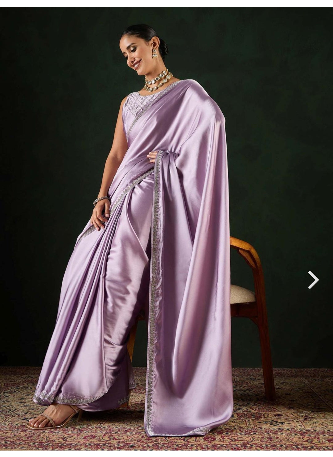 latest Zarkan DAYMON Bollywood Saree work modern look beautiful saree