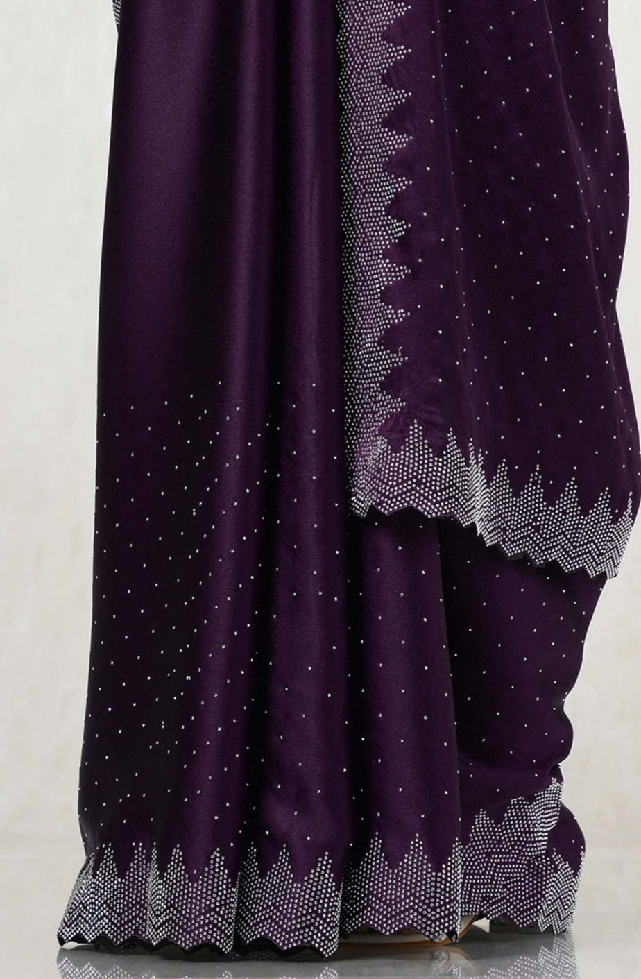 Siroski work saree with Siroski work Blouse saree Wrok Lace border SATIN Silk Saree
