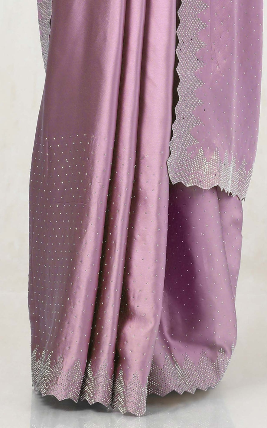 Siroski work saree with Siroski work Blouse saree Wrok Lace border SATIN Silk Saree