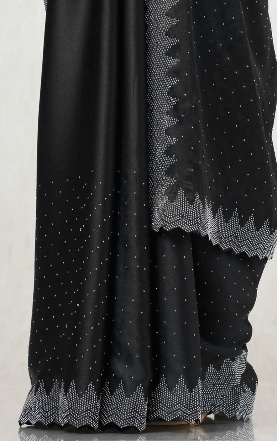 Siroski work saree with Siroski work Blouse saree Wrok Lace border SATIN Silk Saree