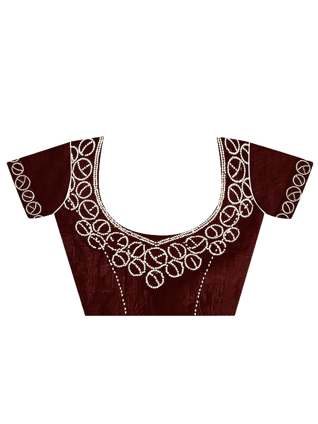 Women's Party-ReadyMaroon Colors satin Silk Saree with Siroski Work with Cut Work & Unstitched Mroon velvet Blouse